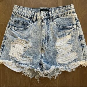 Distressed Denim Women Shorts
